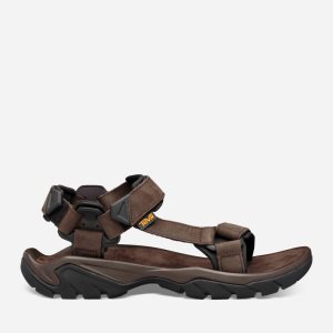 Teva Terra Fi 5 Universal Leather Σανδαλια Ανδρικα - καφε